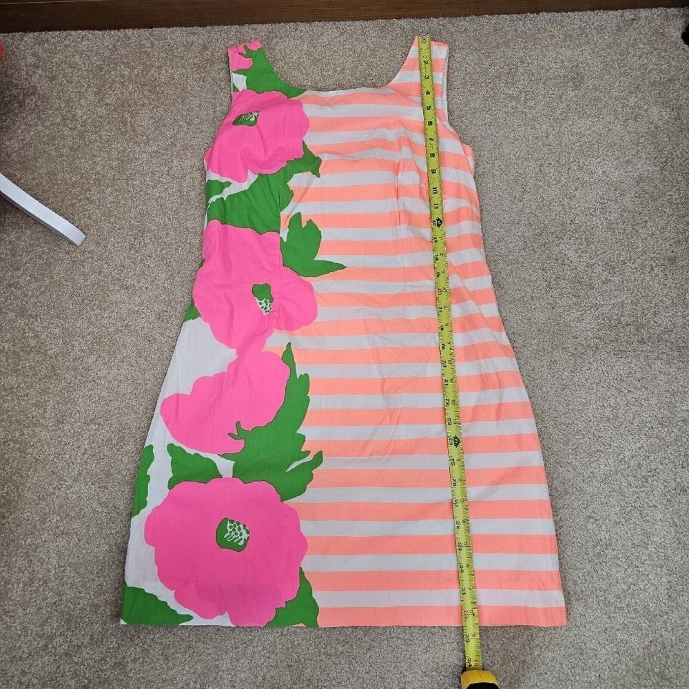 Lilly Pulitzer Sleeveless Delia Dress Sz 4 Sunrise Orange Wild Flowers Sweet Tea - Picture 10 of 10